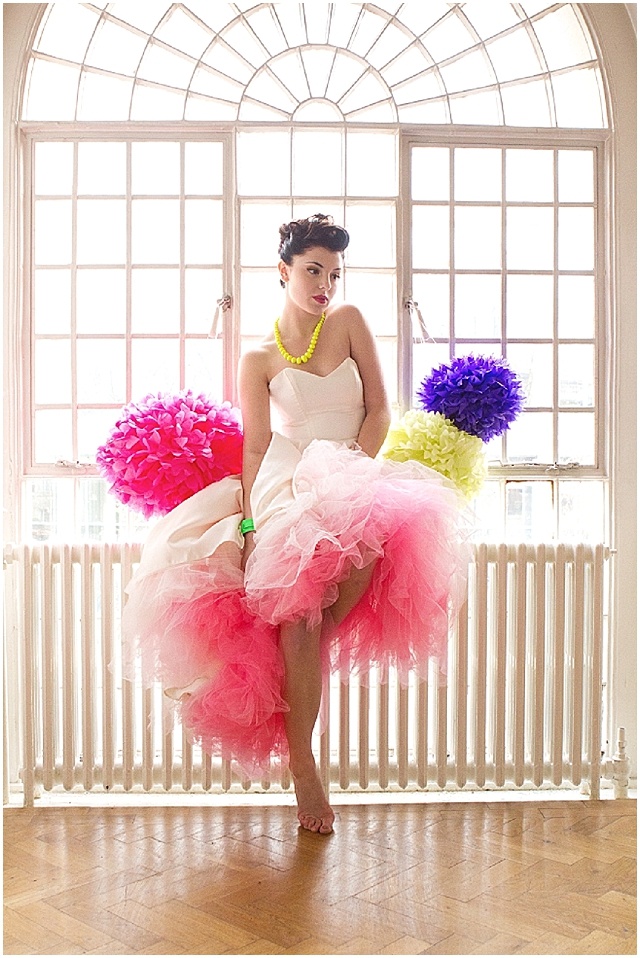 Neon clearance wedding dress